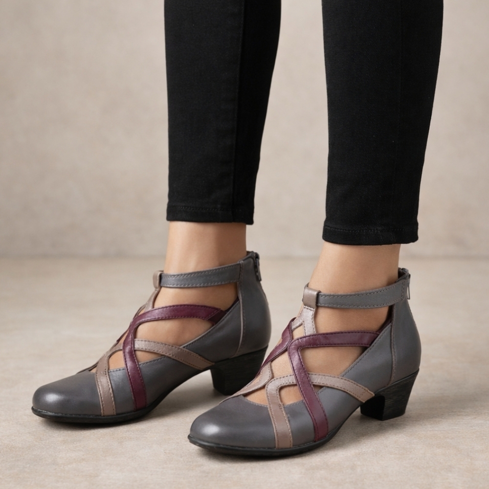 Rocketport Cobb Hill NEW Adrina Boho Artisan Mary Jane Comfort Heels 8M